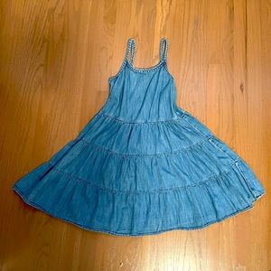 Jeans spaghetti strap dress GAP 8-10yr